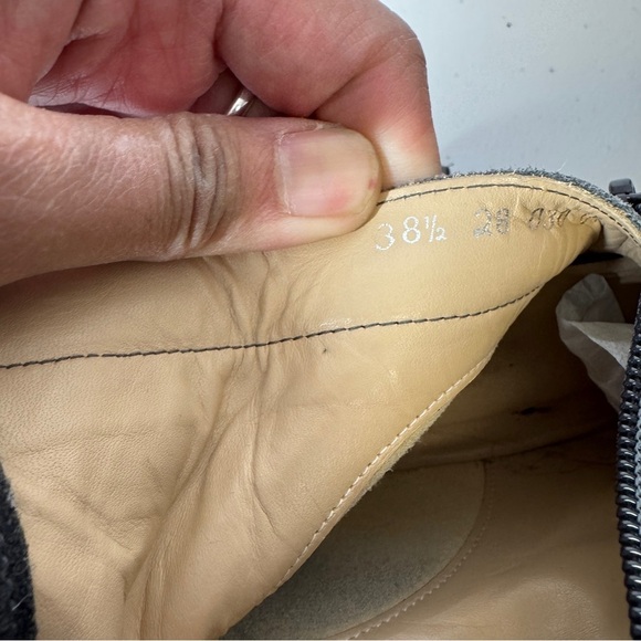 Lloyd Women's Gray Suede Lace Up Grunge Punk Heeled Ankle Boots Size 38 1/2 - Picture 13 of 15